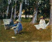 John Singer Sargent Claude Monet Painting by the Edge of a Wood